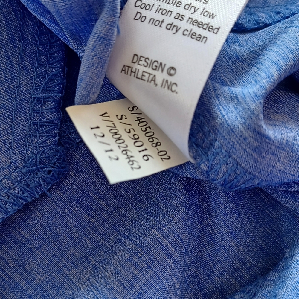 ATHLETA ALLEGRO CAPRI PANTS W/CINCHABLE LEGS SIZE 8 STYLE #405068 HEATHER BLUE - Picture 11 of 16